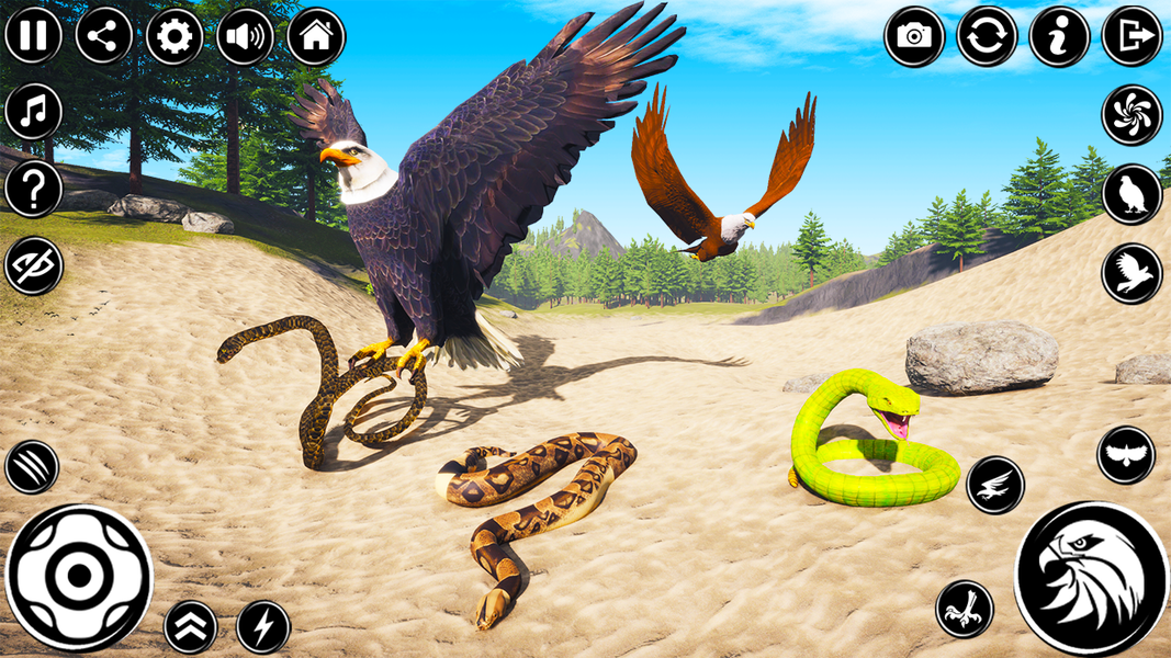 Eagle Simulator: Hunting Games - عکس برنامه موبایلی اندروید