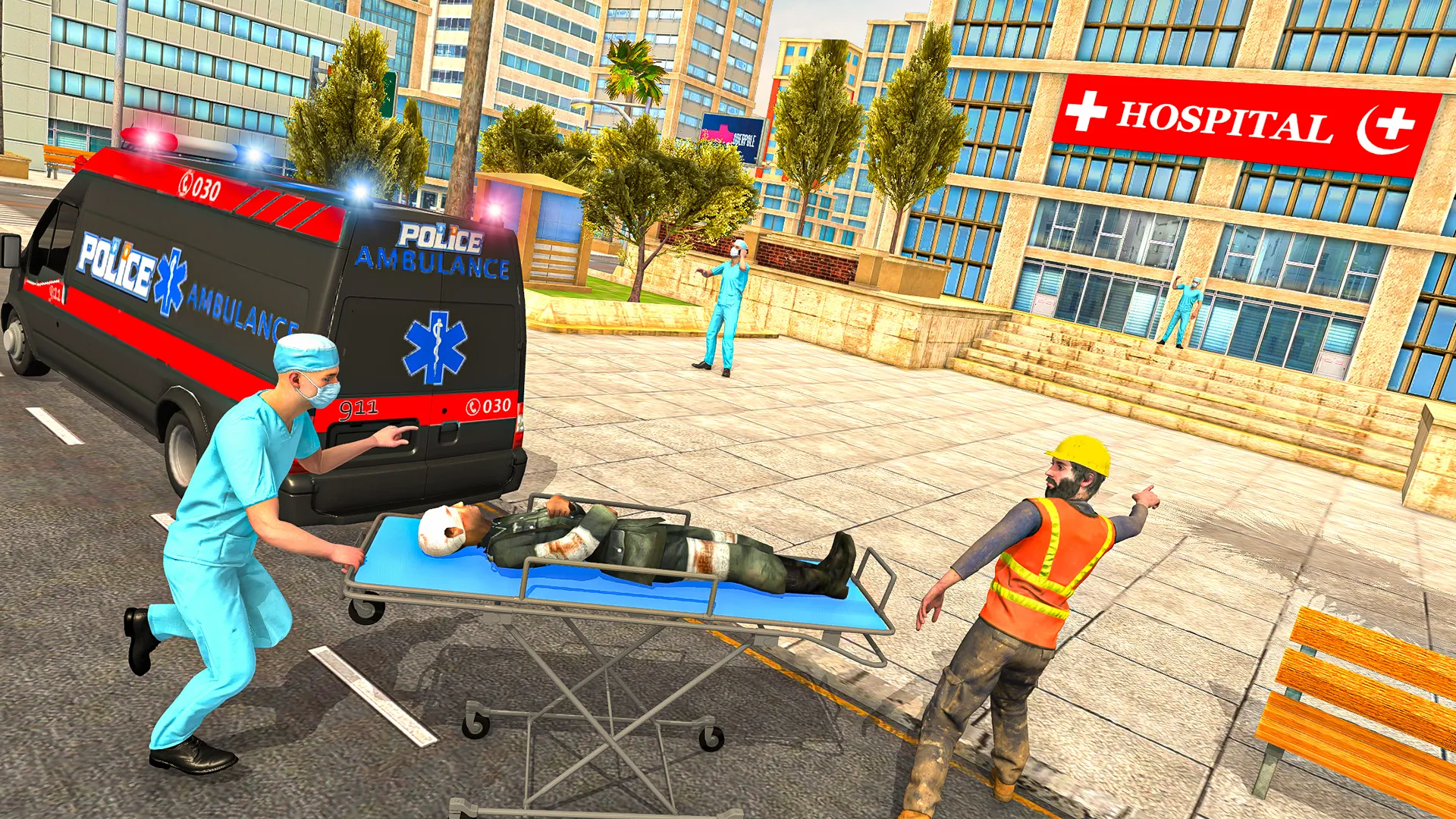 بازی Police Ambulance 3d Game 2023 - دانلود | بازار