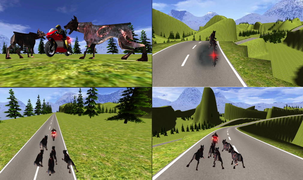 Zombie Highway : Bike Driver - Gameplay image of android game