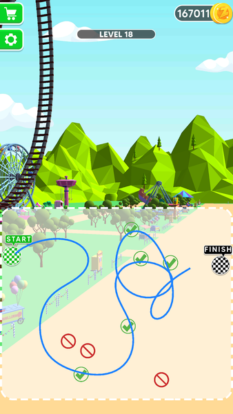 Draw Rollercoaster 3d - Gameplay image of android game