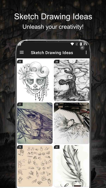 Sketch Drawing Ideas - Image screenshot of android app