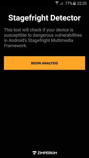 Stagefright Detector - Image screenshot of android app