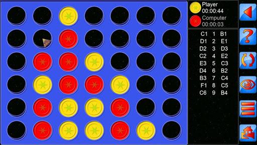 Four In A Line V+, multiplayer connect 4 game - Gameplay image of android game