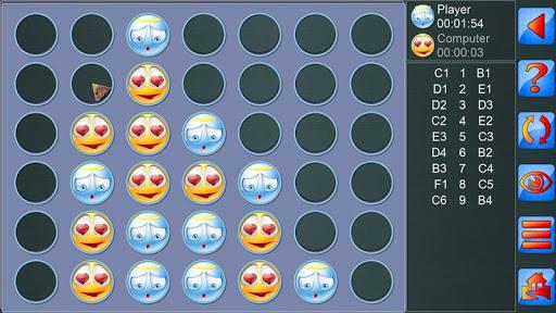 Four In A Line V+, multiplayer connect 4 game - Gameplay image of android game