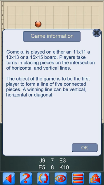 Gomoku, 5 in a row board game - Gameplay image of android game