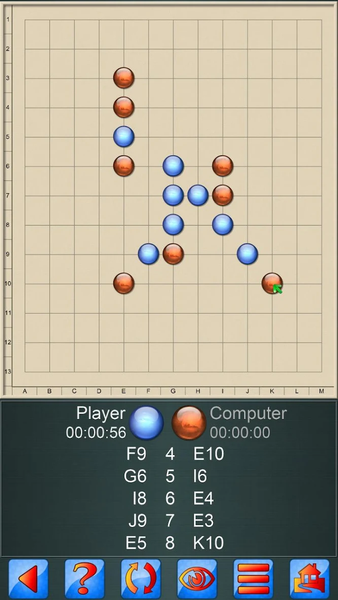 Gomoku, 5 in a row board game - Gameplay image of android game
