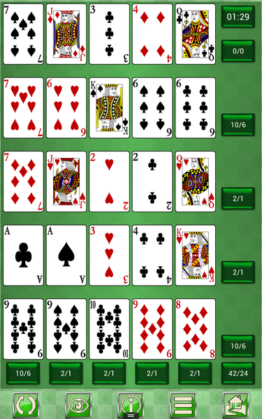 Poker Solitaire card game. - Gameplay image of android game
