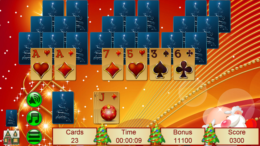 Xmas TriPeaks, card solitaire - عکس برنامه موبایلی اندروید