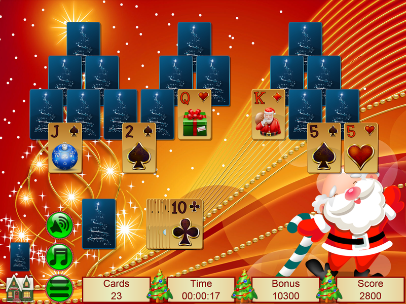 Xmas TriPeaks, card solitaire - عکس برنامه موبایلی اندروید