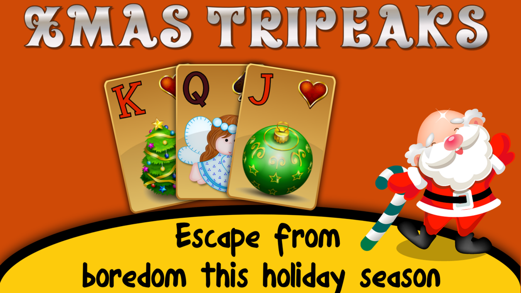 Xmas TriPeaks, card solitaire - Image screenshot of android app