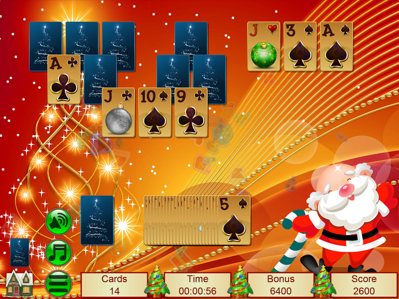 Xmas TriPeaks, card solitaire - عکس برنامه موبایلی اندروید
