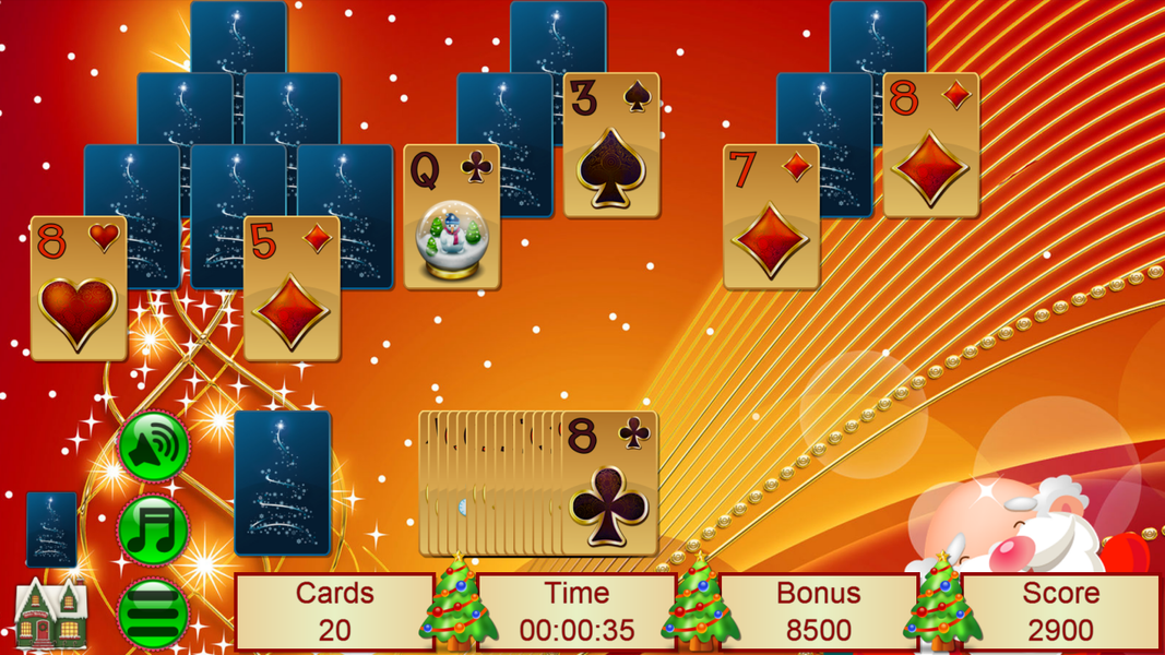 Xmas TriPeaks, card solitaire - عکس برنامه موبایلی اندروید