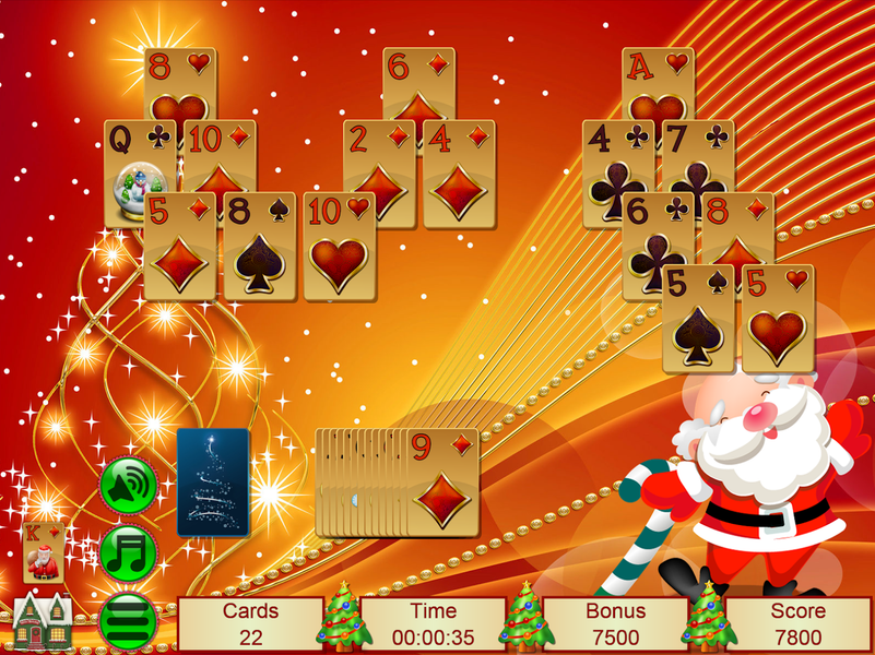 Xmas TriPeaks, card solitaire - عکس برنامه موبایلی اندروید
