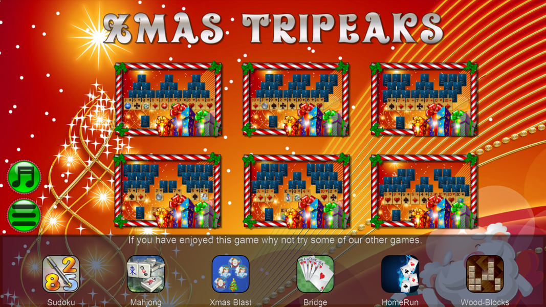 Xmas TriPeaks, card solitaire - عکس برنامه موبایلی اندروید