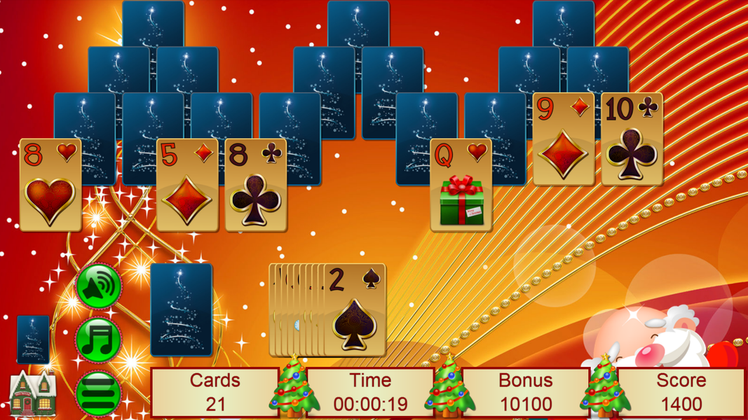 Xmas TriPeaks, card solitaire - عکس برنامه موبایلی اندروید