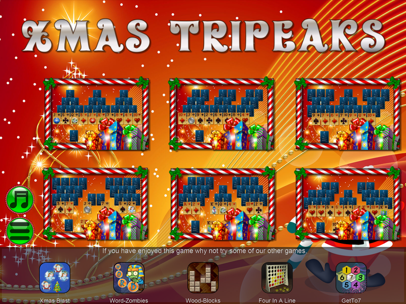 Xmas TriPeaks, card solitaire - عکس برنامه موبایلی اندروید