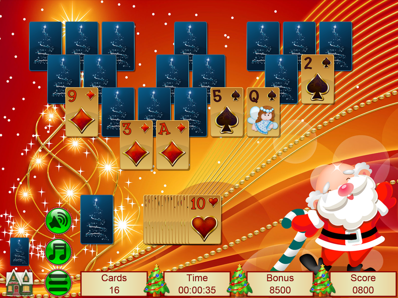 Xmas TriPeaks, card solitaire - عکس برنامه موبایلی اندروید
