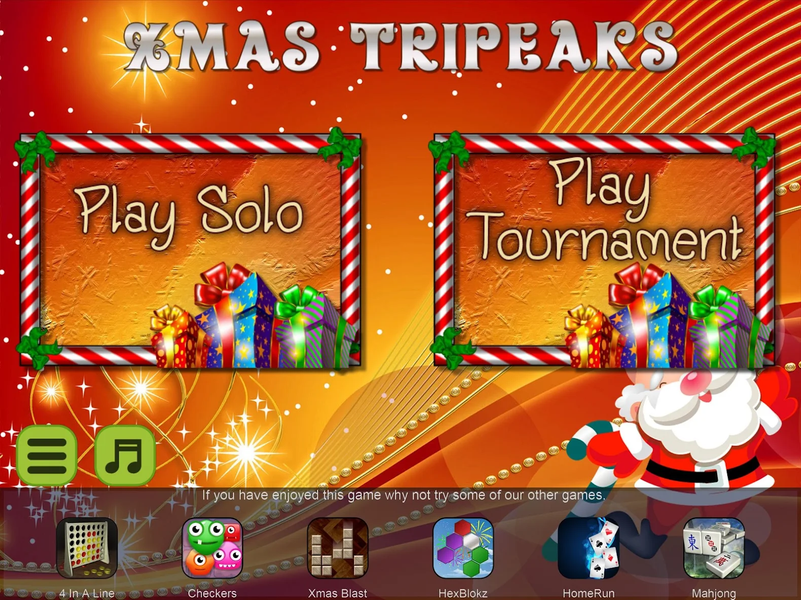 Xmas TriPeaks, card solitaire - عکس برنامه موبایلی اندروید