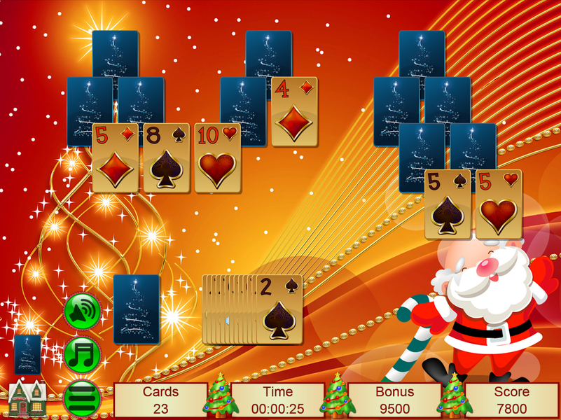 Xmas TriPeaks, card solitaire - عکس برنامه موبایلی اندروید