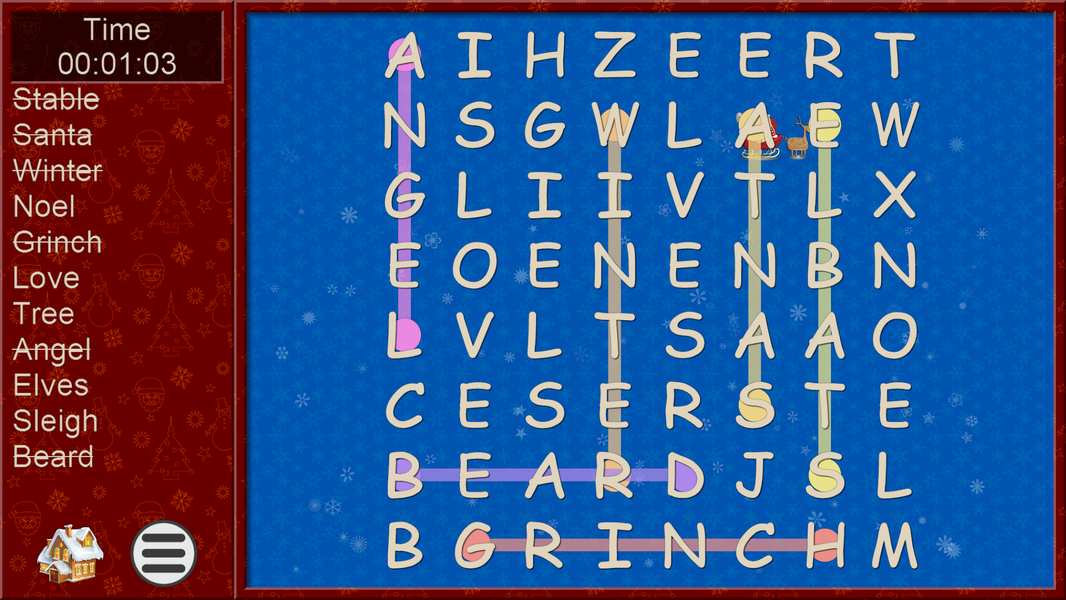 Xmas Word Search - عکس بازی موبایلی اندروید