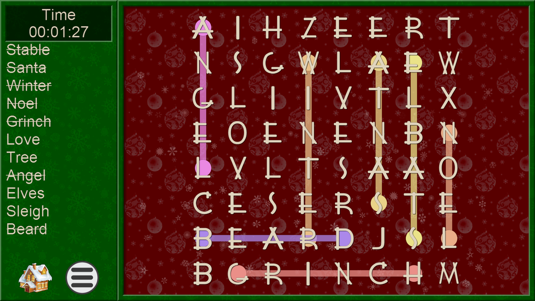 Xmas Word Search - عکس بازی موبایلی اندروید