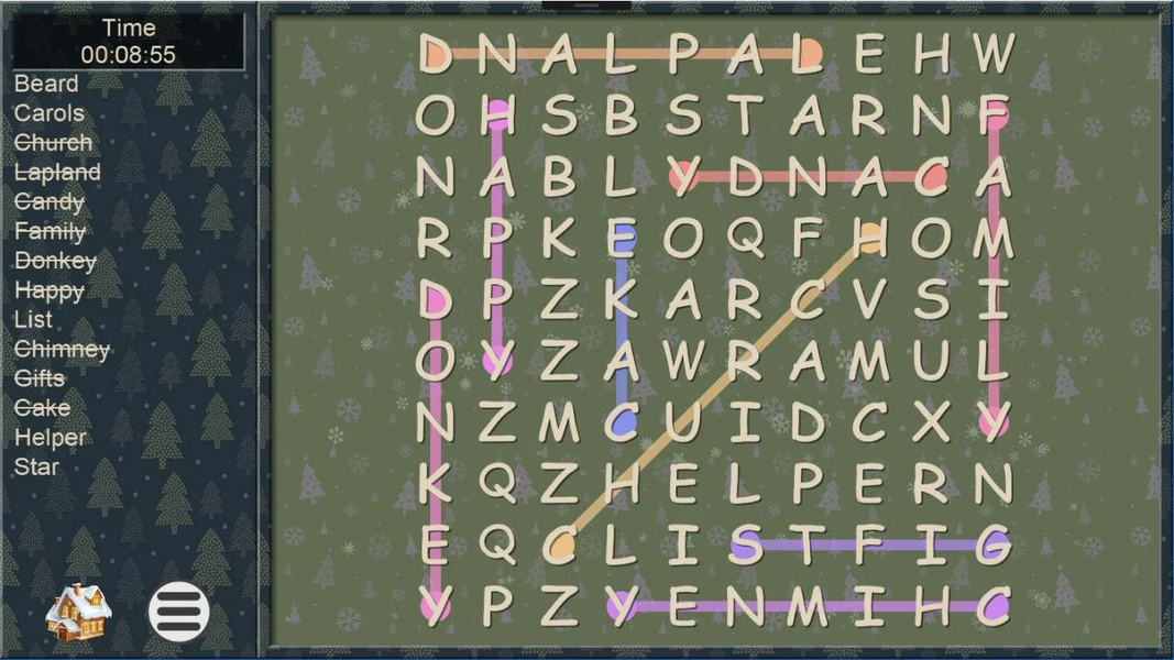 Xmas Word Search - عکس بازی موبایلی اندروید