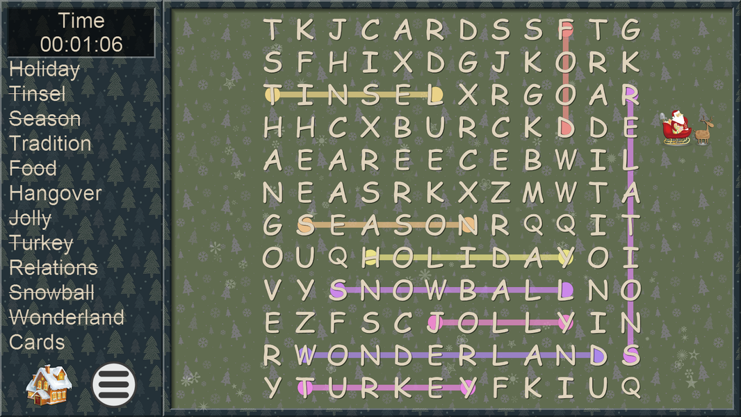 Xmas Word Search - عکس بازی موبایلی اندروید