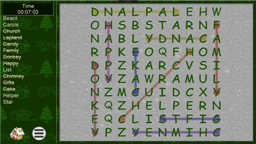 Xmas Word Search - عکس بازی موبایلی اندروید