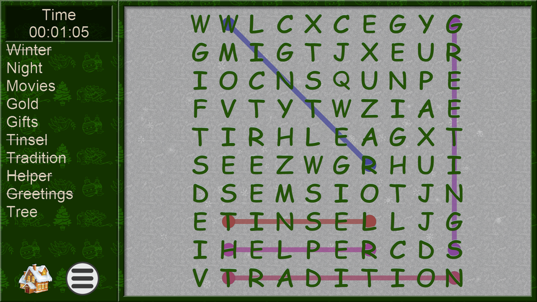 Xmas Word Search - عکس بازی موبایلی اندروید