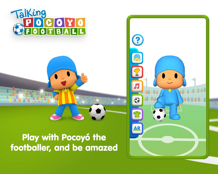 Talking Pocoyo Football - Gameplay image of android game