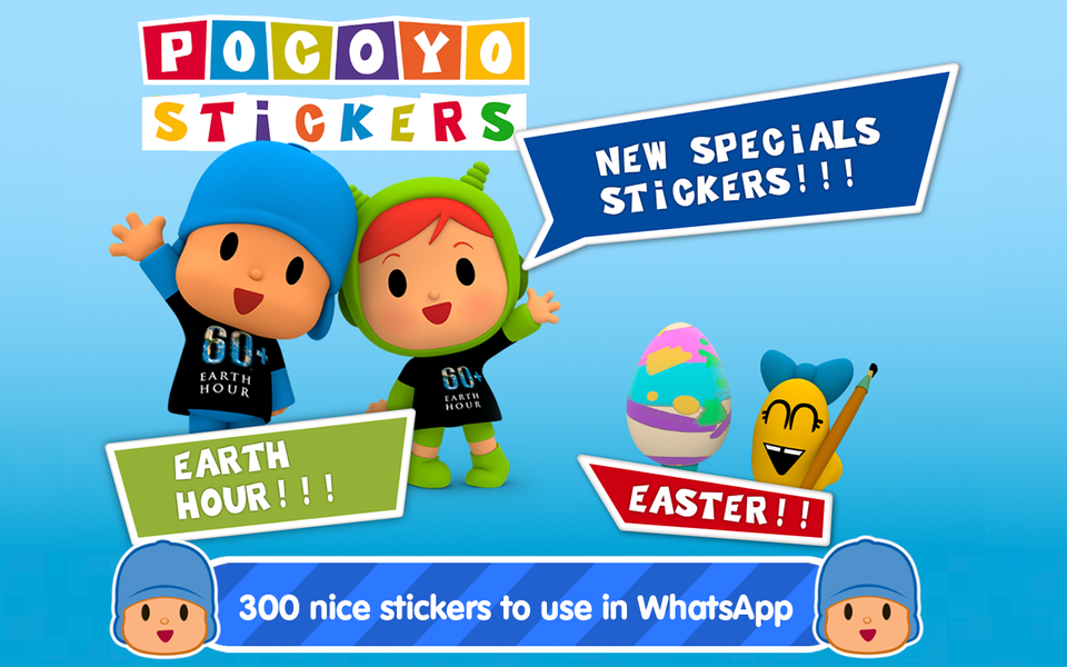 Pocoyo Stickers: Stickers for - عکس برنامه موبایلی اندروید