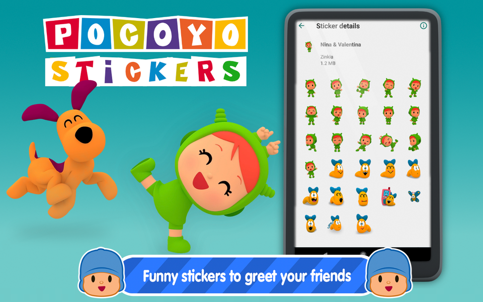 Pocoyo Stickers: Stickers for - Image screenshot of android app