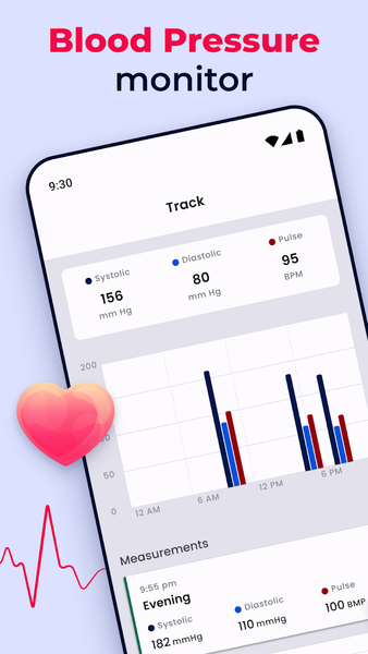 Blood Pressure Tracker - Image screenshot of android app