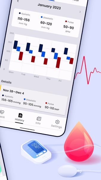 Blood Pressure Tracker - Image screenshot of android app