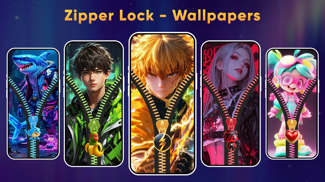 ZipScreen: Zipper & Wallpapers - Image screenshot of android app