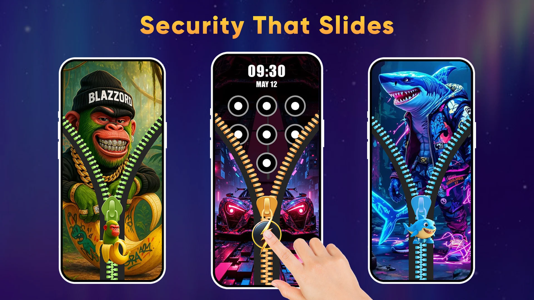 ZipScreen: Zipper & Wallpapers - Image screenshot of android app