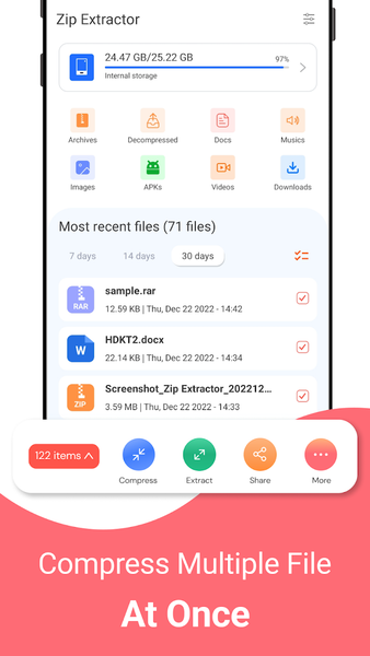 Zip Extractor - UnZIP, UnRAR - عکس برنامه موبایلی اندروید