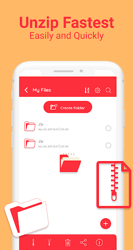 Zip File Opener - Zip File Manager - عکس برنامه موبایلی اندروید