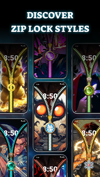 Secure Zipper Lock Screen - Image screenshot of android app