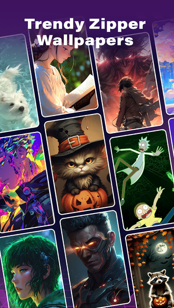 Zipper Lock - Zip Screen Theme - Image screenshot of android app