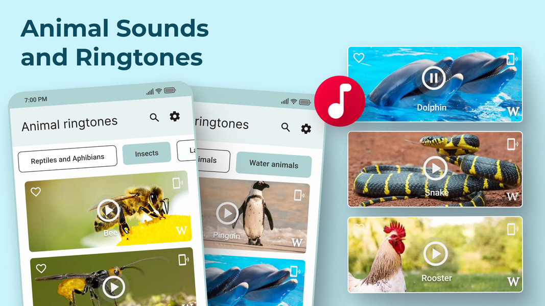 Animal Sounds and Ringtones - عکس برنامه موبایلی اندروید