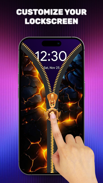 Zipper Lock Screen & Wallpaper - عکس برنامه موبایلی اندروید