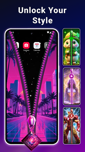 Zipper Wallpaper: Lock Screen - عکس برنامه موبایلی اندروید