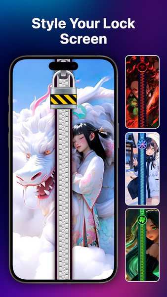 Zipper Wallpaper: Lock Screen - عکس برنامه موبایلی اندروید