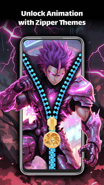 Zipper Lock Screen - ZipLock - Image screenshot of android app