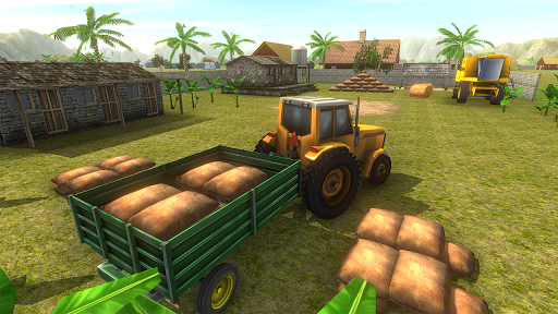 Offroad Farming Tractor Transporter Simulator 2020 - Gameplay image of android game