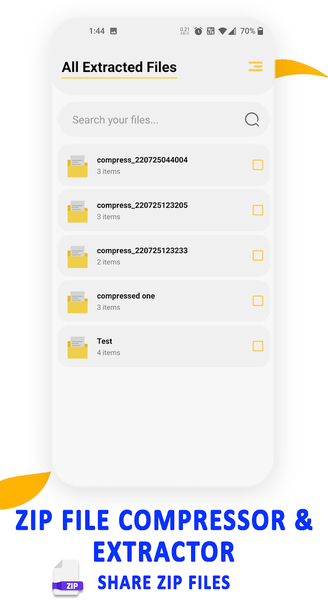Zip File Reader Compressor App - عکس برنامه موبایلی اندروید