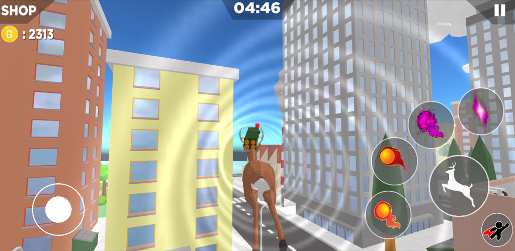 Crazy deer simulator - Gameplay image of android game