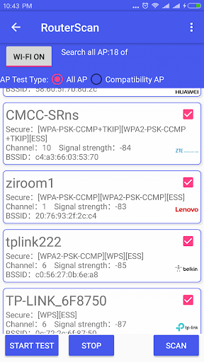 WiFi WPA WPA۲ WEP Speed Test - عکس برنامه موبایلی اندروید