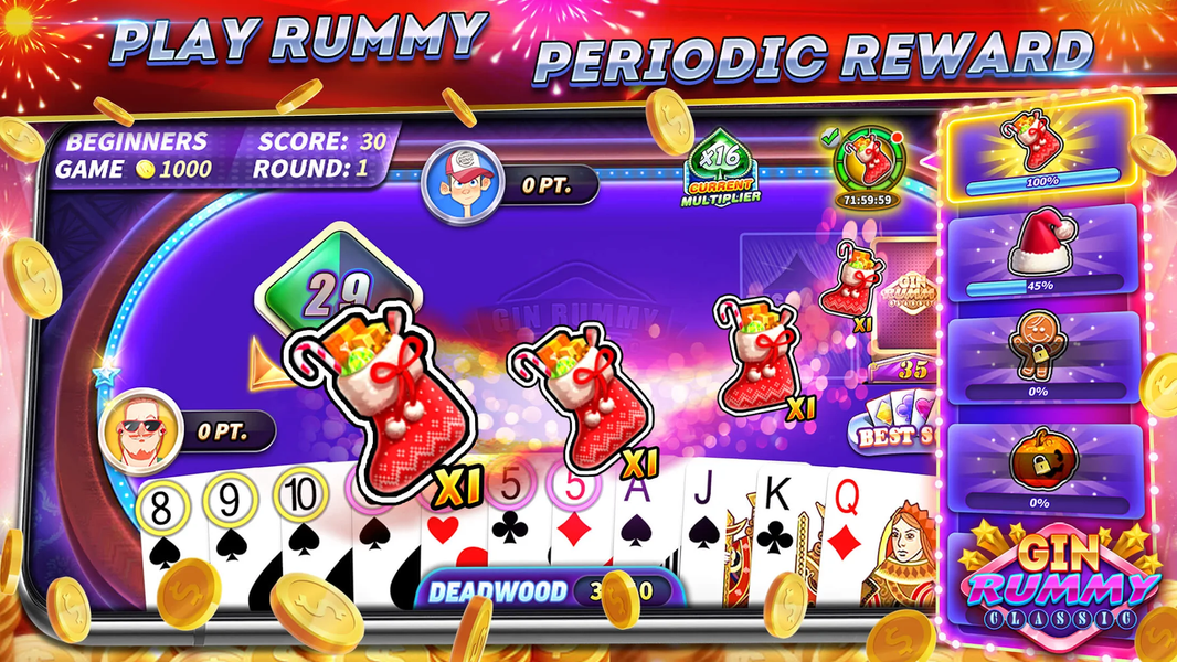 Gin Rummy Online & Offline - عکس بازی موبایلی اندروید